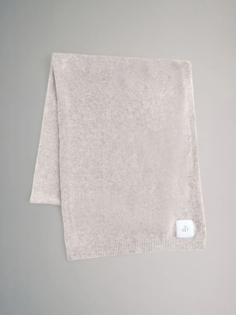 The Set 2 Pack Fine Knit Scarf Set Oatmeal/Cream