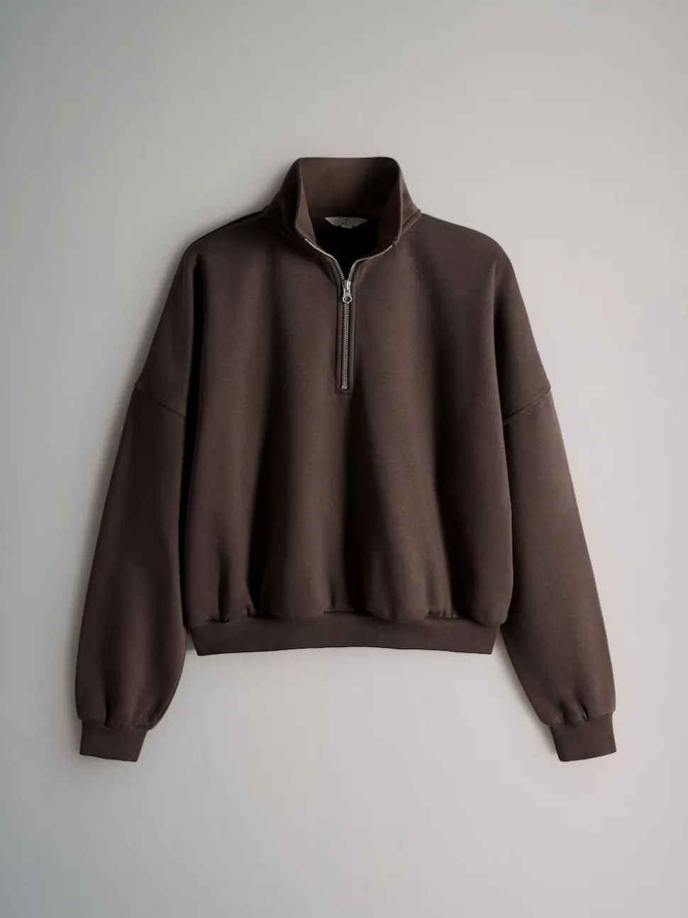 The Set 2 Pack Half Zip Funnel Neck Sweatshirts Pink/Chocolate Brown