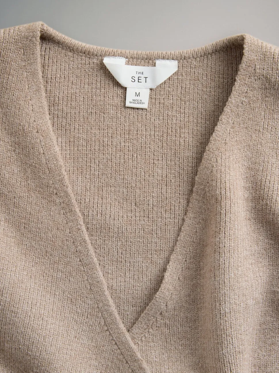 The Set 2 Pack Knitted Gold Button Ribbed Waistcoat Neutral/Black