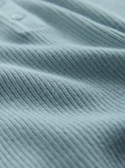 The Set 3 Pack Knitted Ribbed Polo Tops Brown/Neutral/Blue
