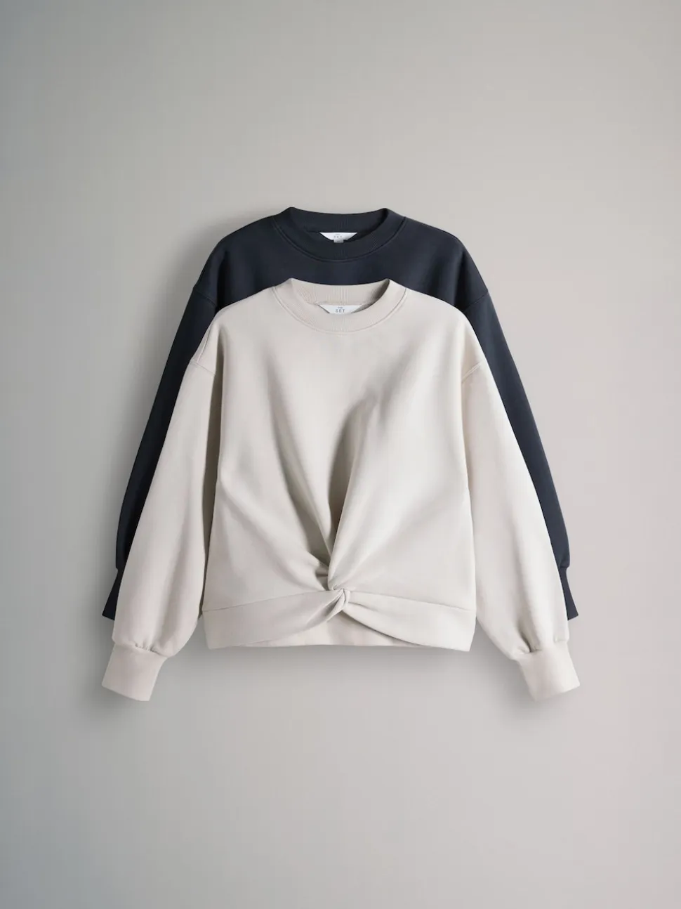 The Set 2 Pack Knot Front Sweatshirt Navy/Cream