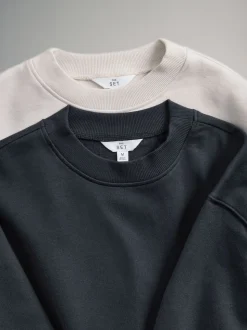 The Set 2 Pack Knot Front Sweatshirt Navy/Cream