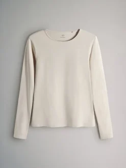 The Set 7 Pack Long Sleeve Crew Neck T-Shirts Chocolate Brown/ Taupe Brown/ Light Brown/ Neutral