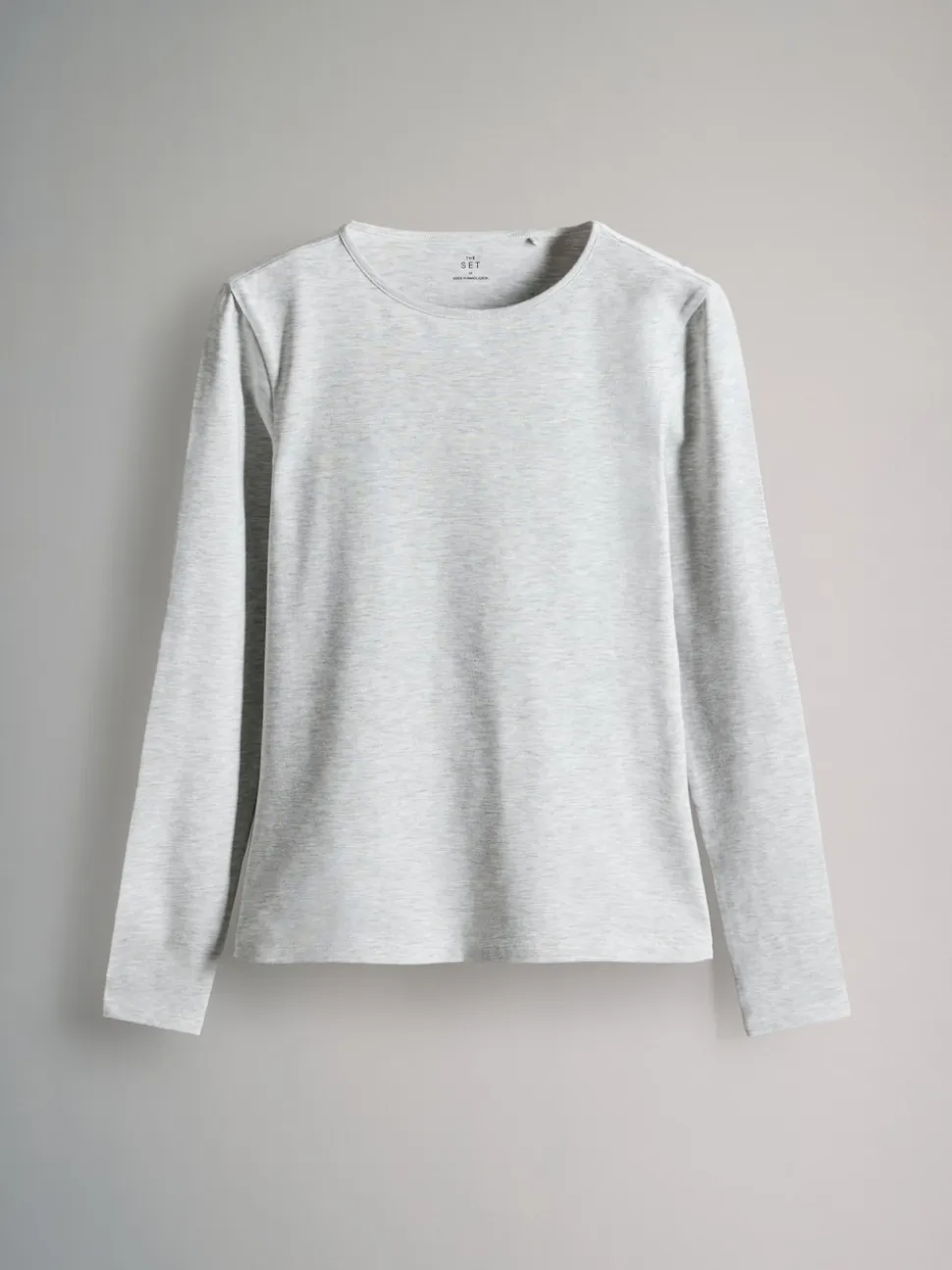 The Set 7 Pack Long Sleeve Crew Neck T-Shirts Stripe/Black/Grey/White
