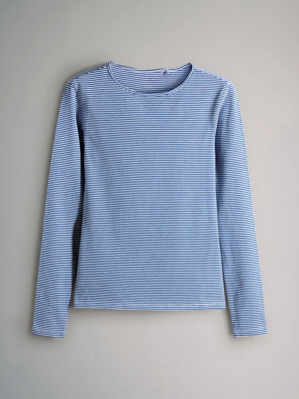The Set 5 Pack Long Sleeve Crew Neck T-Shirts Navy/Light Blue Stripe/Red/Stone Brown/White