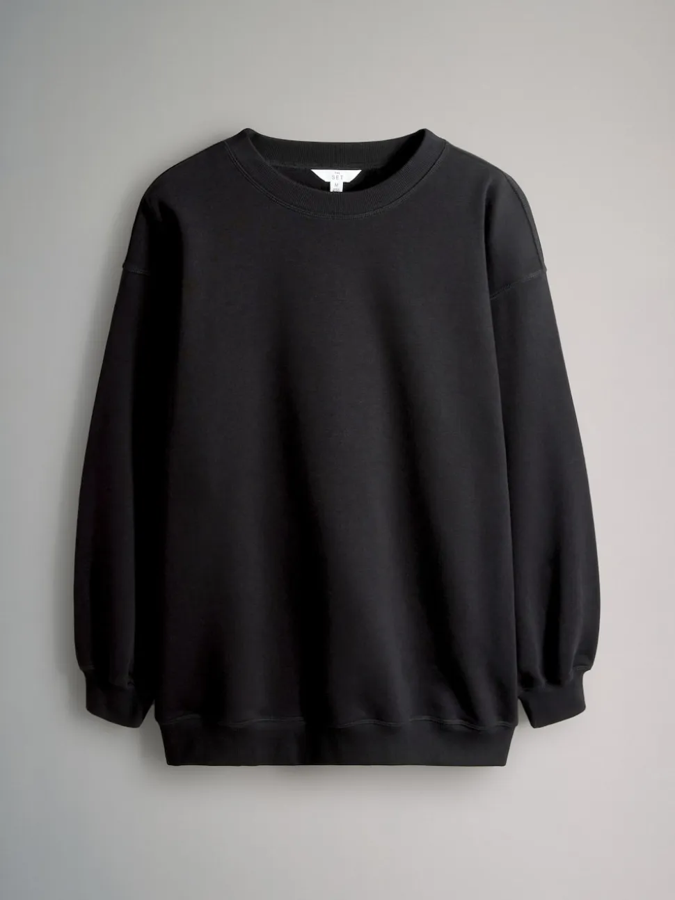 The Set 2 Pack Longline Crew Neck Sweatshirt Black/Chocolate