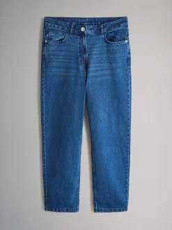 The Set 2 Pack Mom Jeans Black/Dark Blue