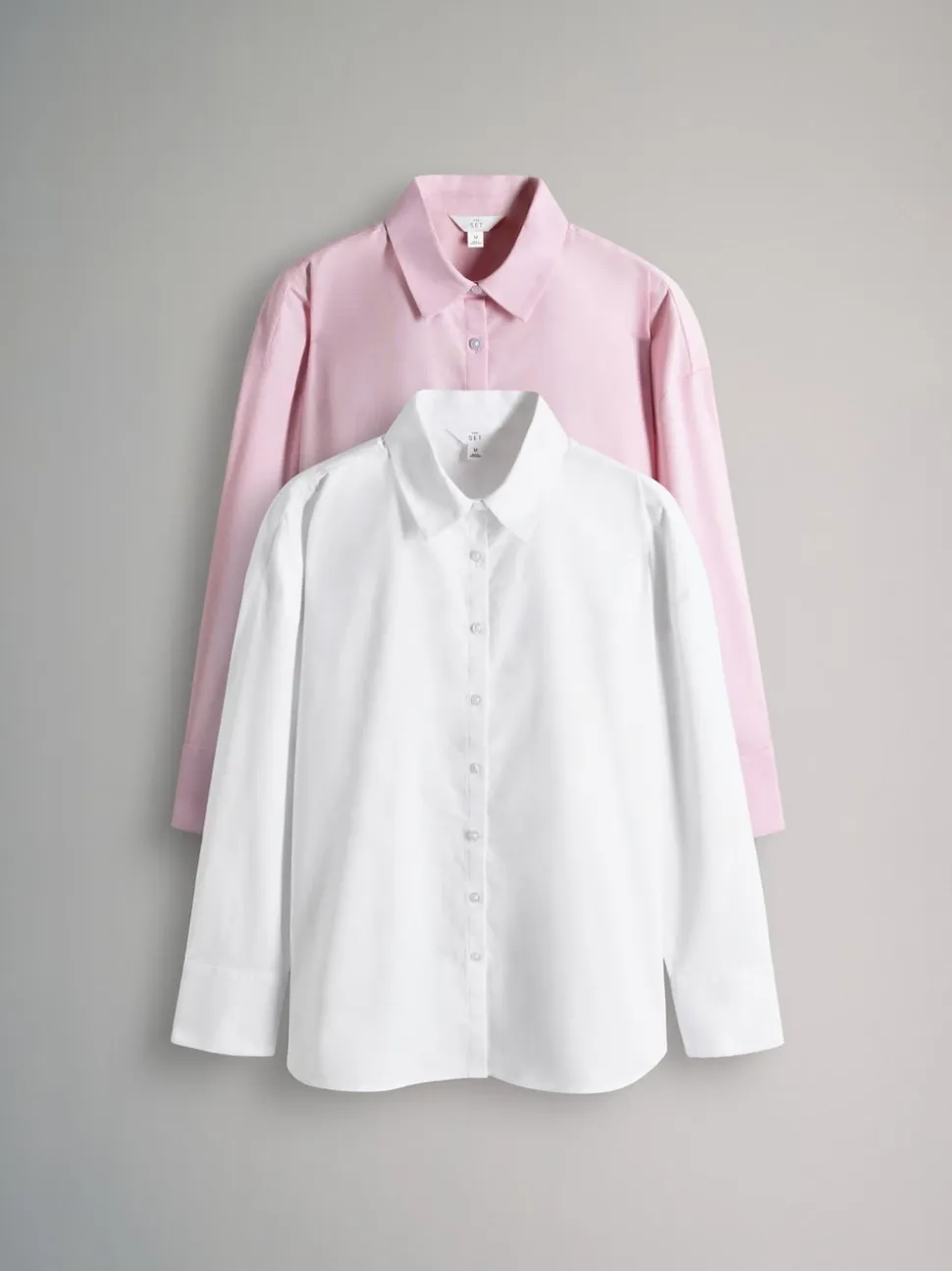 The Set 2 Pack Oxford Shirts Pale Pink/White