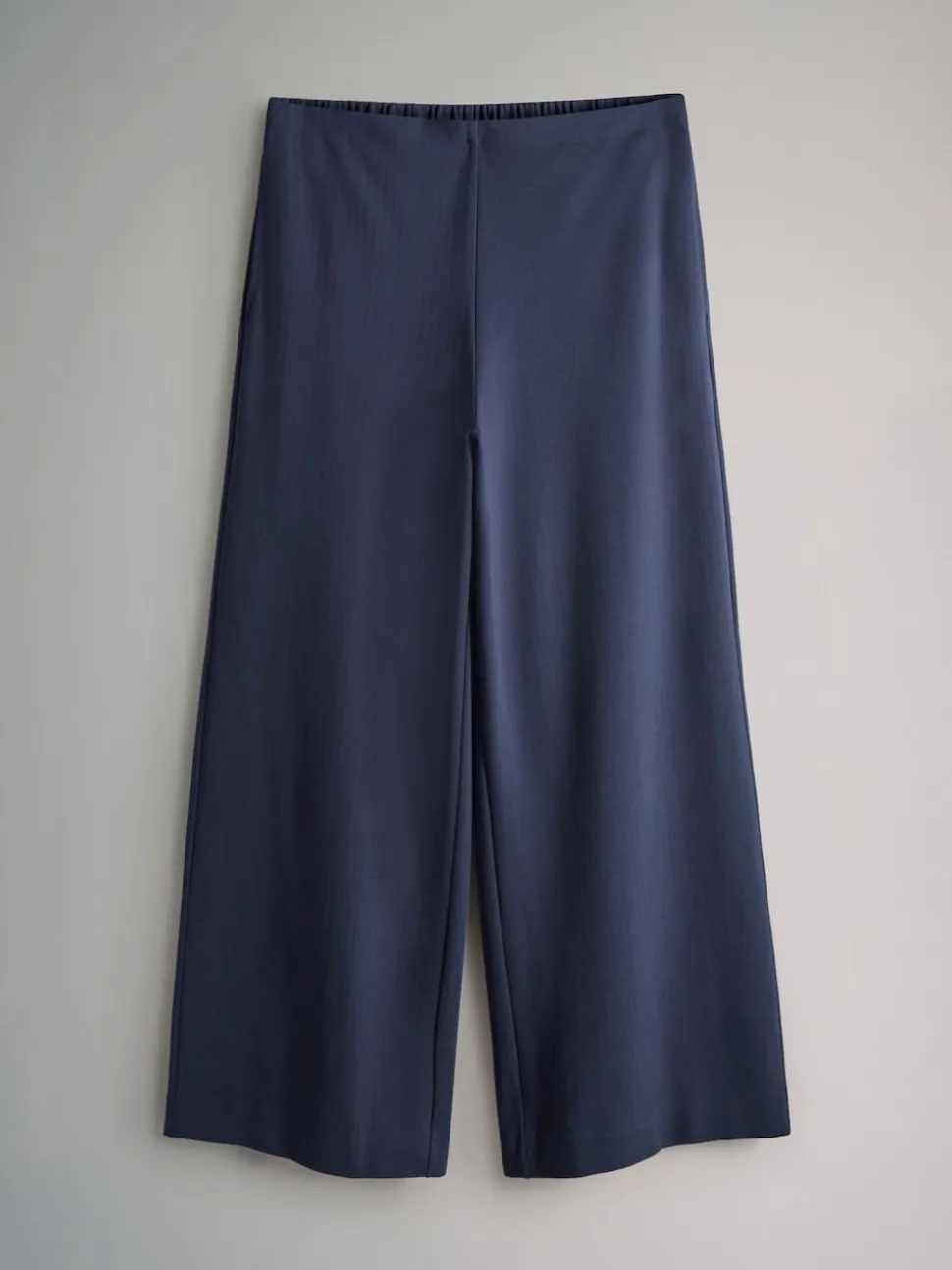 The Set 2 Pack Ponte Pinstripe Wide Leg Trousers Black/Navy