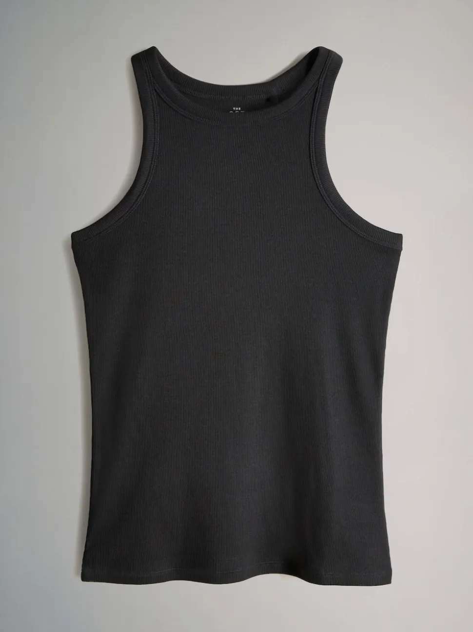 The Set 5 Pack Racer Ribbed Vests Black/Chocolate Brown/Taupe Brown/Stipe/White