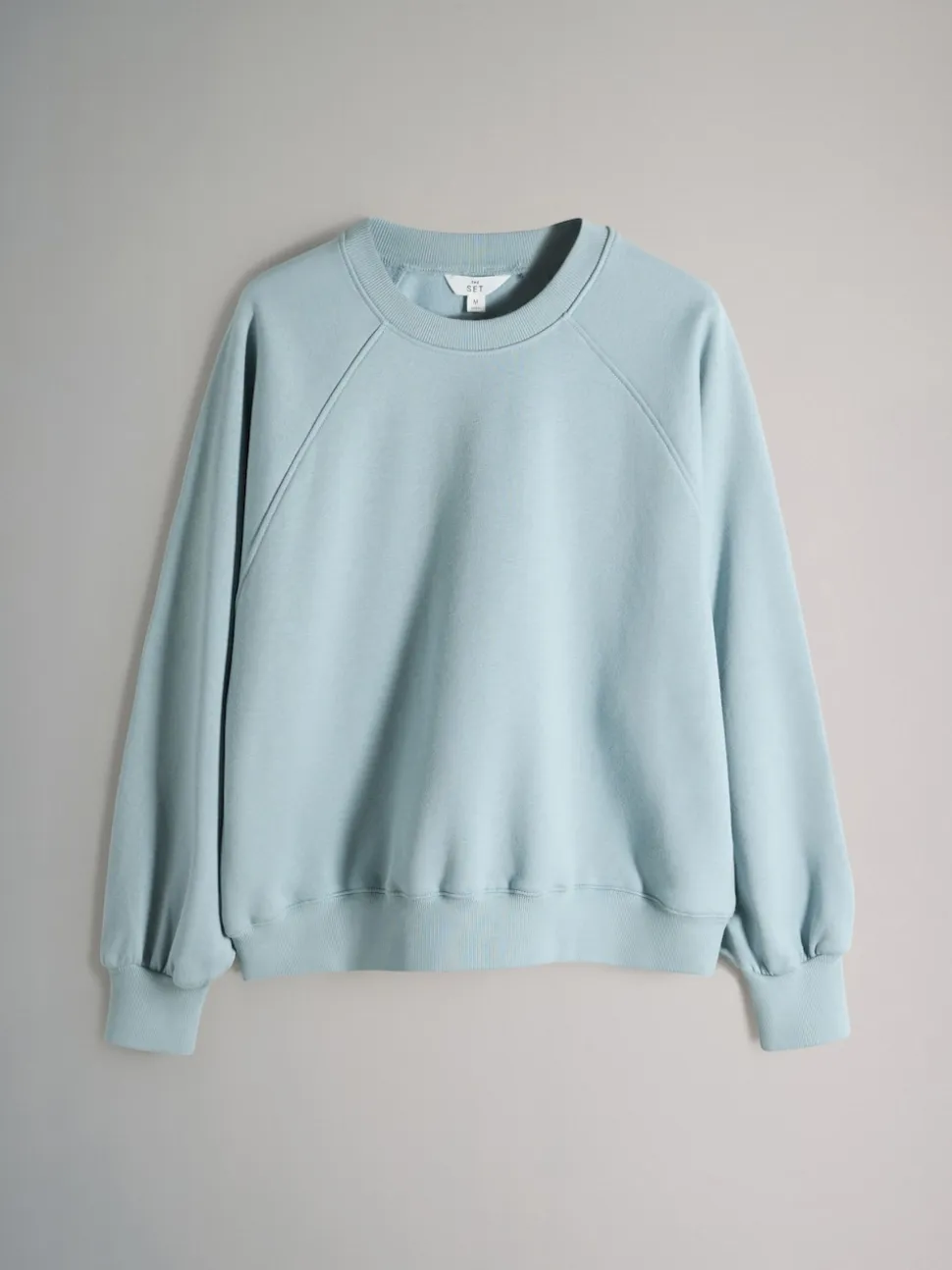 The Set 3 Pack Raglan Sweat Tops Blue/Light Blue/Cream