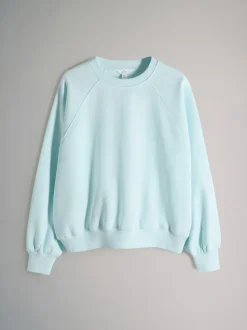 The Set 3 Pack Raglan Sweat Tops Blue/Light Blue/Cream
