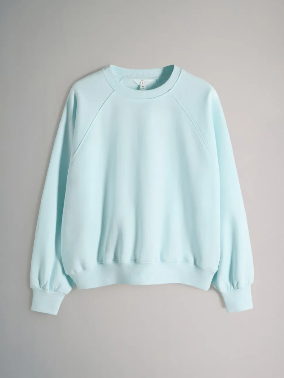 The Set 3 Pack Raglan Sweat Tops Blue/Light Blue/Cream