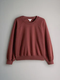 The Set 4 Pack Raglan Sweat Tops Chocolate Brown/Pinks/Cream