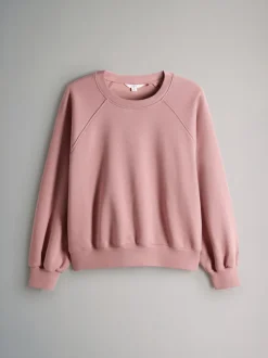 The Set 4 Pack Raglan Sweat Tops Chocolate Brown/Pinks/Cream