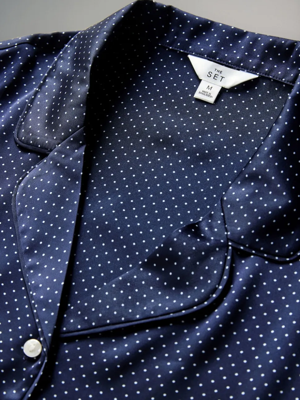 The Set 2 Pack Satin Nightshirts Navy Spot/Berry