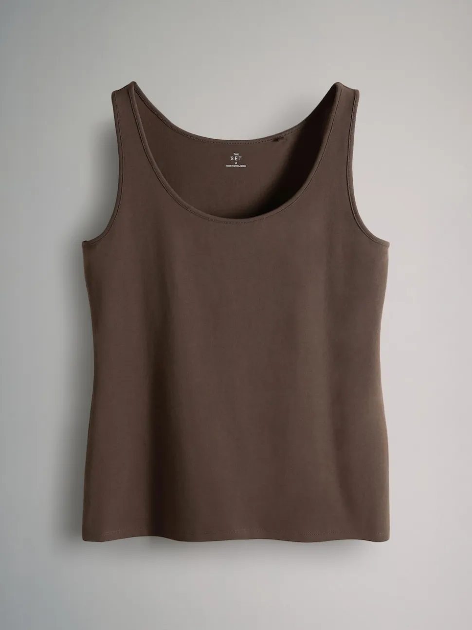 The Set 7 Pack Scoop Neck Vests Chocolate Brown
