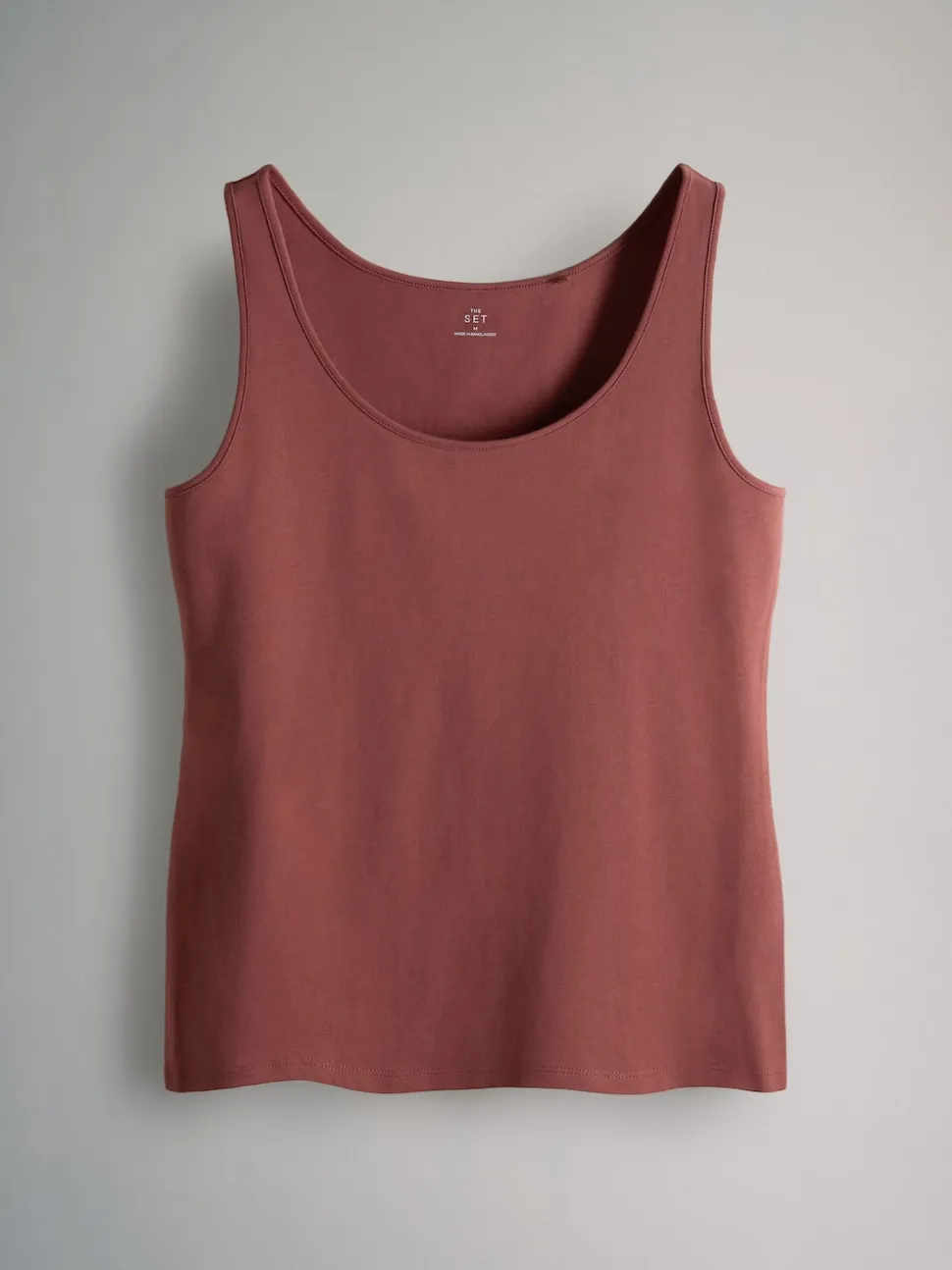 The Set 7 Pack Scoop Neck Vests Chocolate Brown