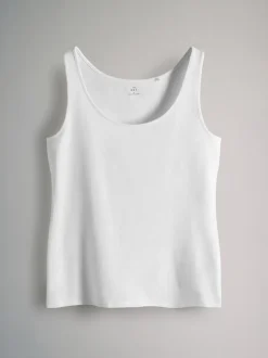 The Set 7 Pack Scoop Neck Vests Black/White/Brown/Light Brown/Cream/White