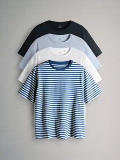 The Set 4 Pack Short Sleeved Relaxed T-Shirts Multi