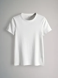 The Set 5 Pack Short Sleeve Ribbed T-Shirts Multi