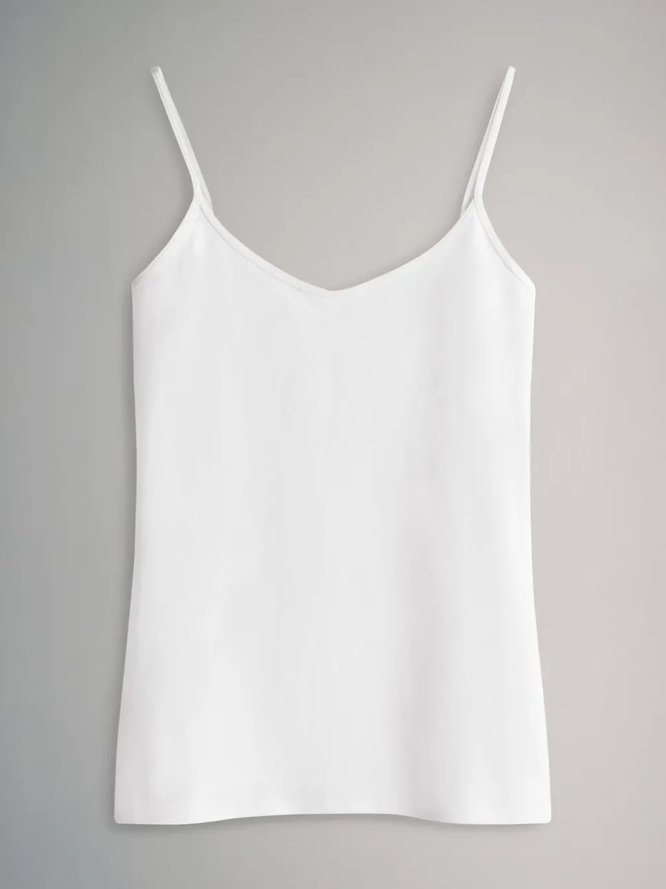 The Set 7 Pack Thin Strap Vest Tops Chocolate Brown/Cream/White/Blues