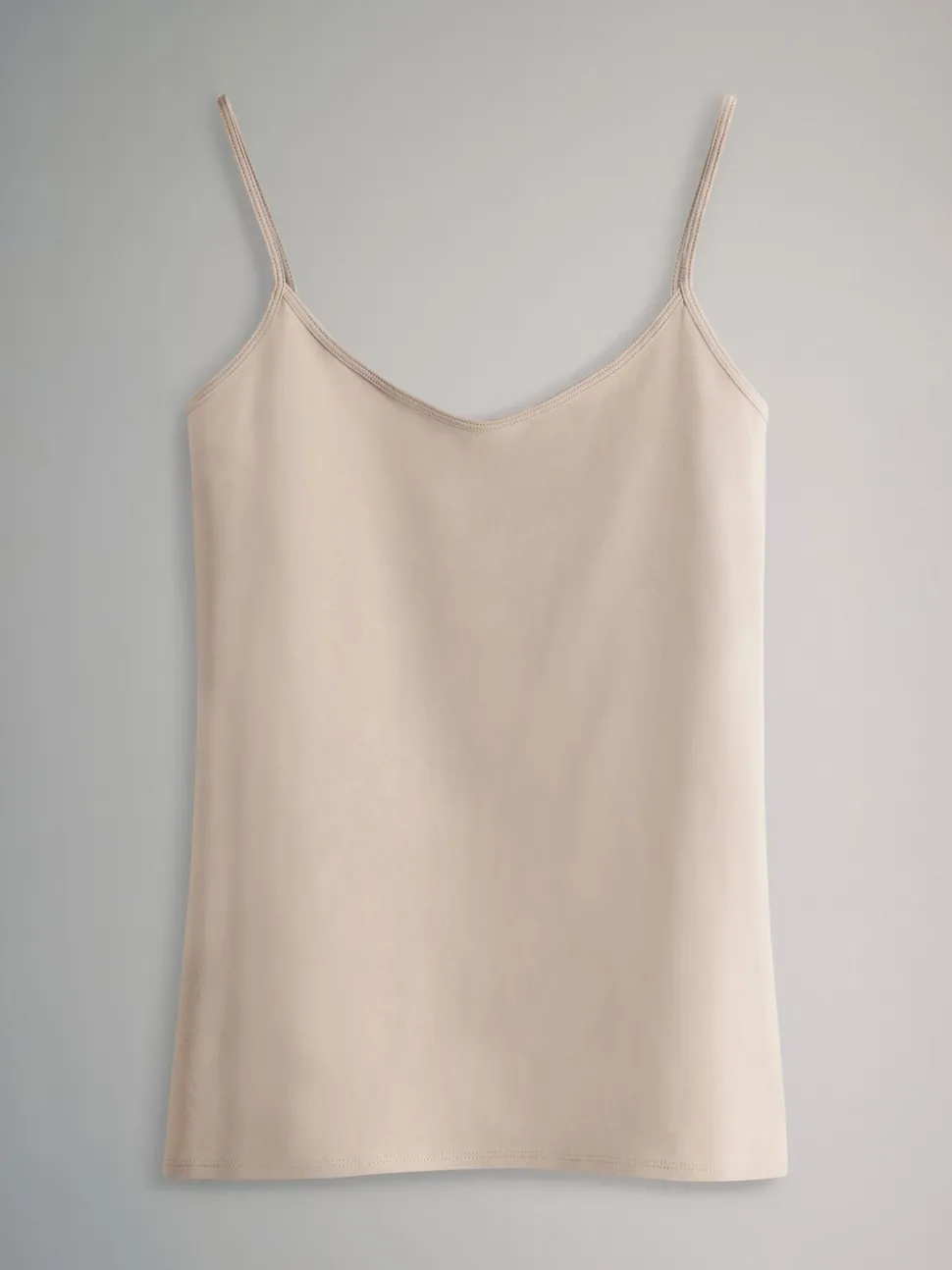 The Set 7 Pack Thin Strap Vest Tops Chocolate Brown/Cream/White/Blues