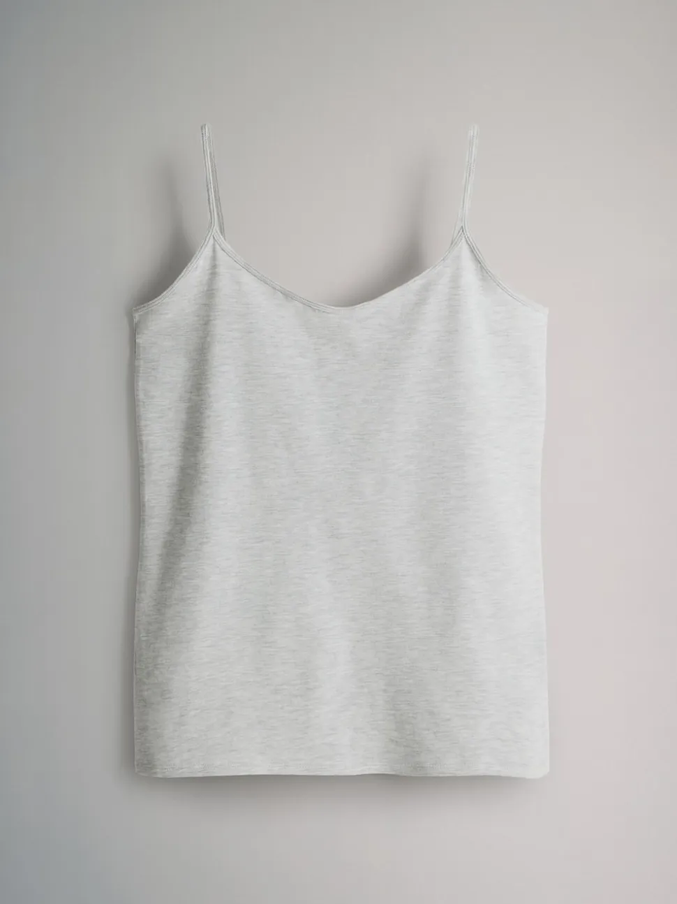 The Set 5 Pack Thin Strap Vest Tops Black/Grey/Stripe/Light Grey Marl/White