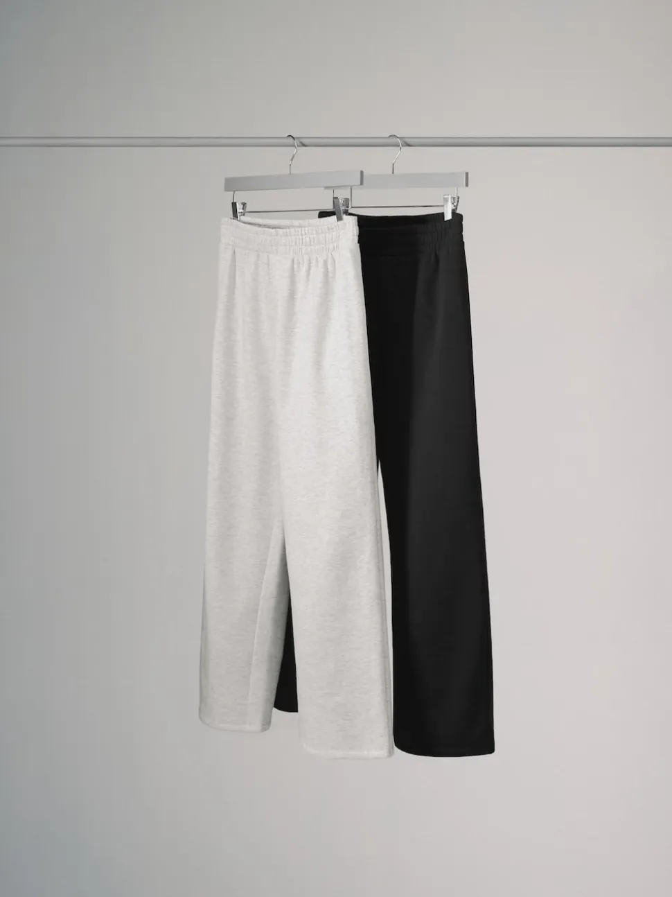The Set 2 Pack Wide Leg Joggers Black/Grey
