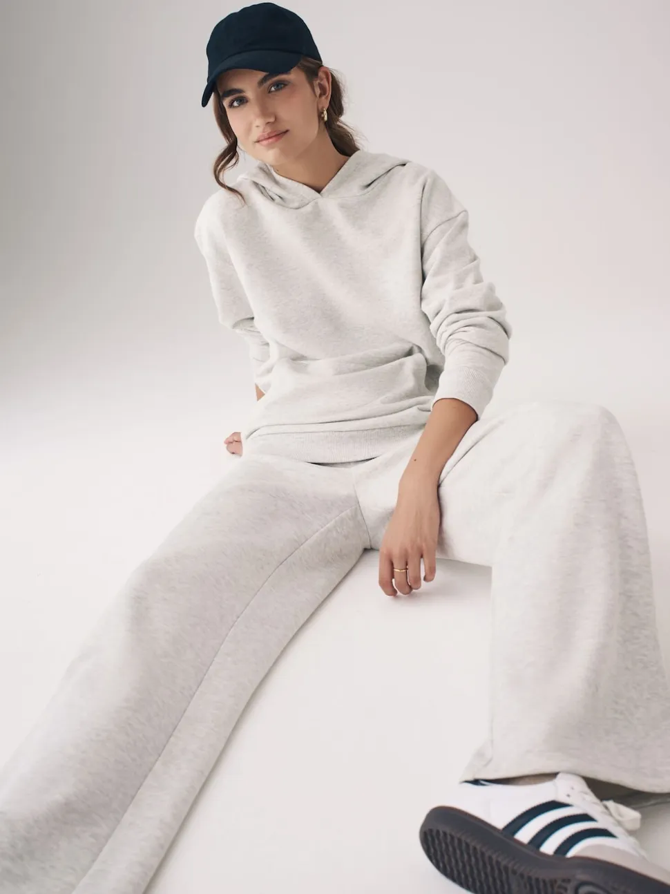 The Set 2 Pack Wide Leg Joggers Black/Grey