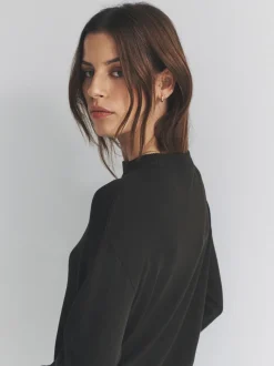 The Set Black/Brown/Neutral 3 Pack Fine Knit Crew Neck Jumpers