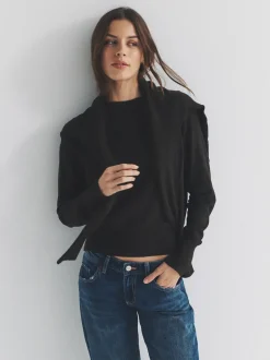 The Set Black/Brown/Neutral 3 Pack Fine Knit Crew Neck Jumpers