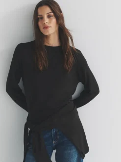 The Set Black/Brown/Neutral 3 Pack Fine Knit Crew Neck Jumpers