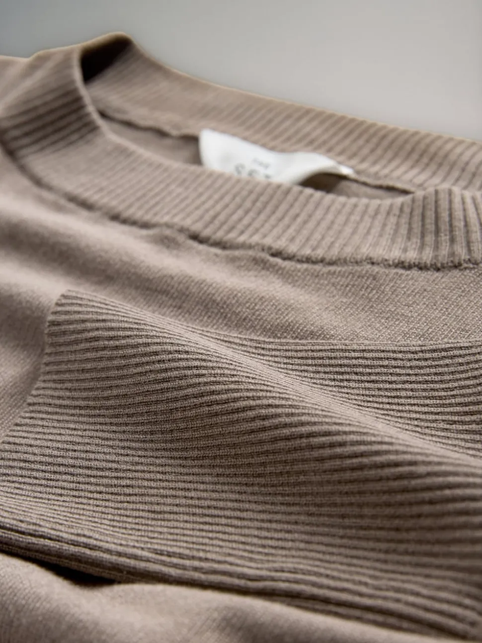 The Set Black/Brown/Neutral 3 Pack Fine Knit Crew Neck Jumpers