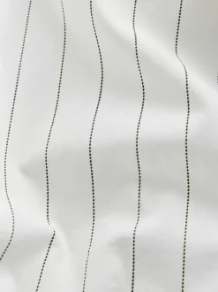 The Set Black/White Pinstripe Puff Sleeve Poplin Blouse 2 Pack