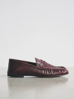 The Set Burgundy Red Premium Suede Loafers