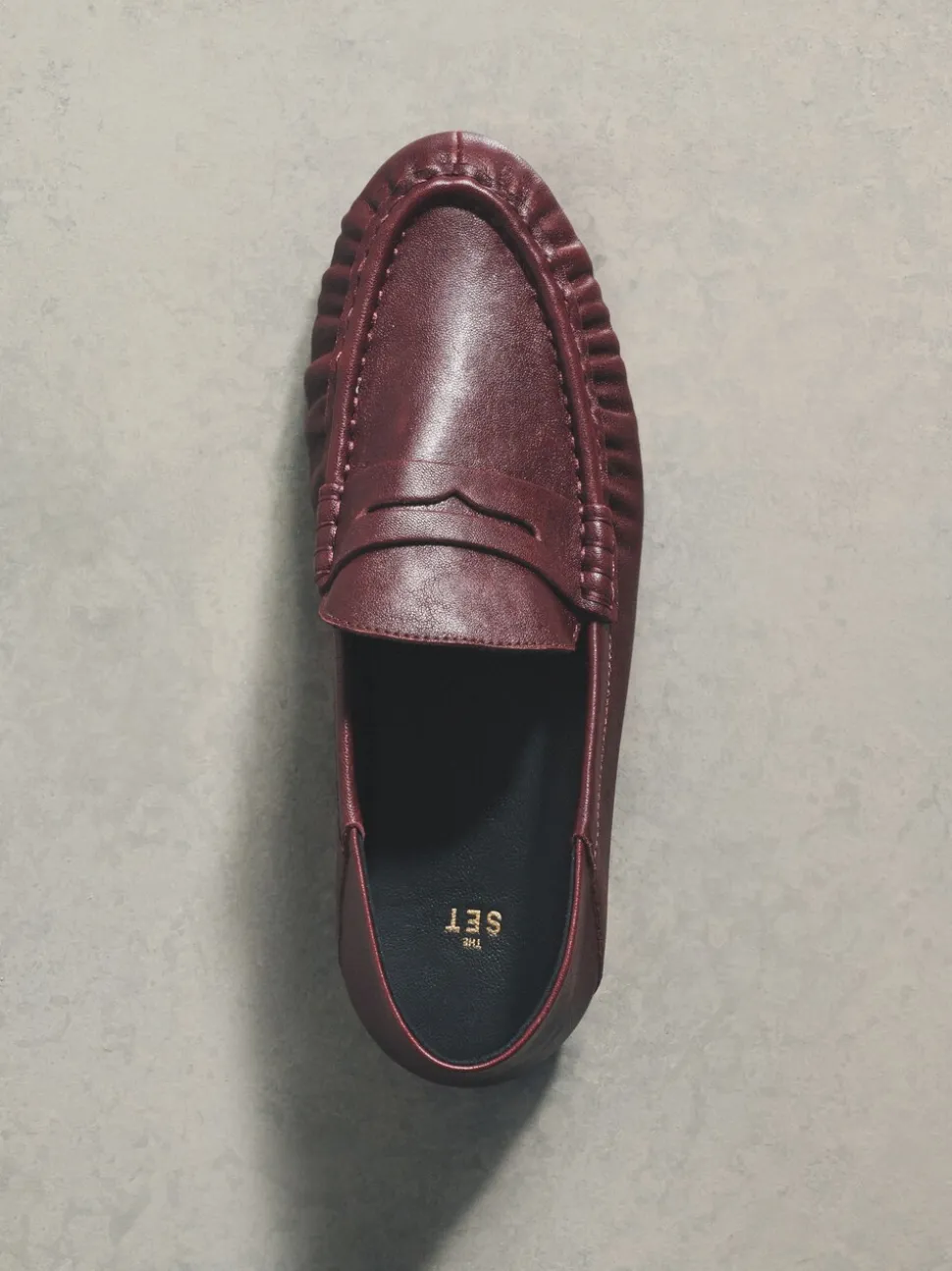 The Set Burgundy Red Premium Suede Loafers