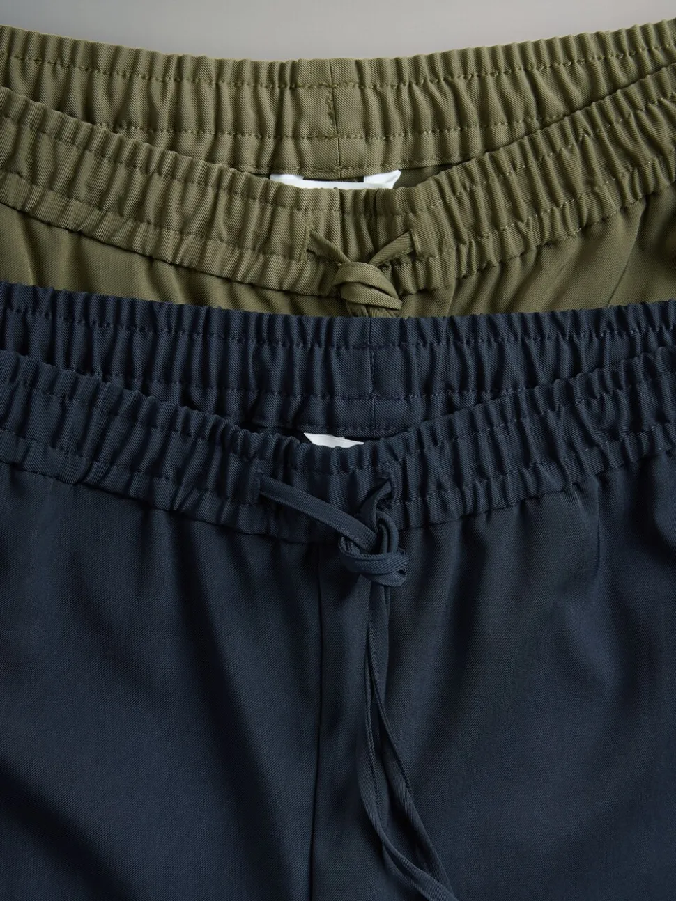 The Set Khaki Green/Navy Blue Wide Leg Side Stripe Trackpants 2 Pack