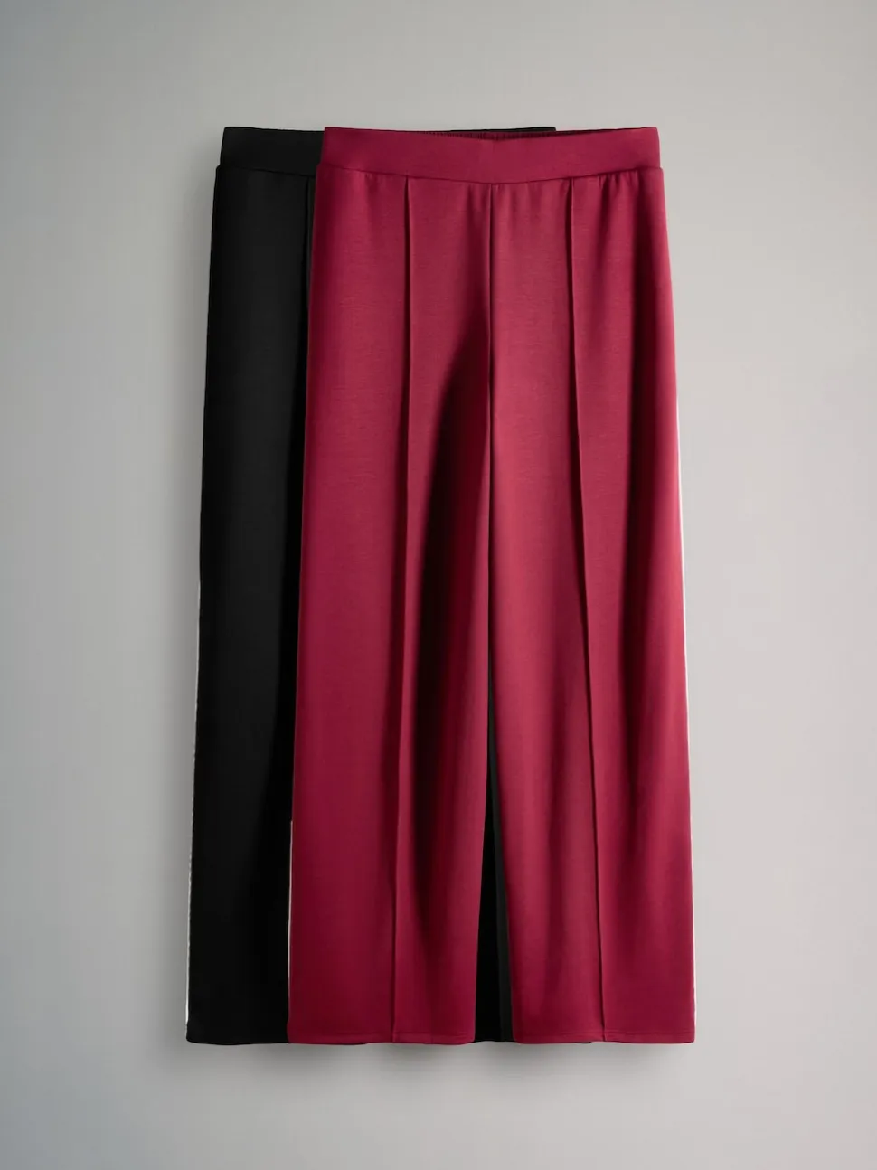The Set Modal Straight Leg Joggers 2 Pack Black/ Dark Red