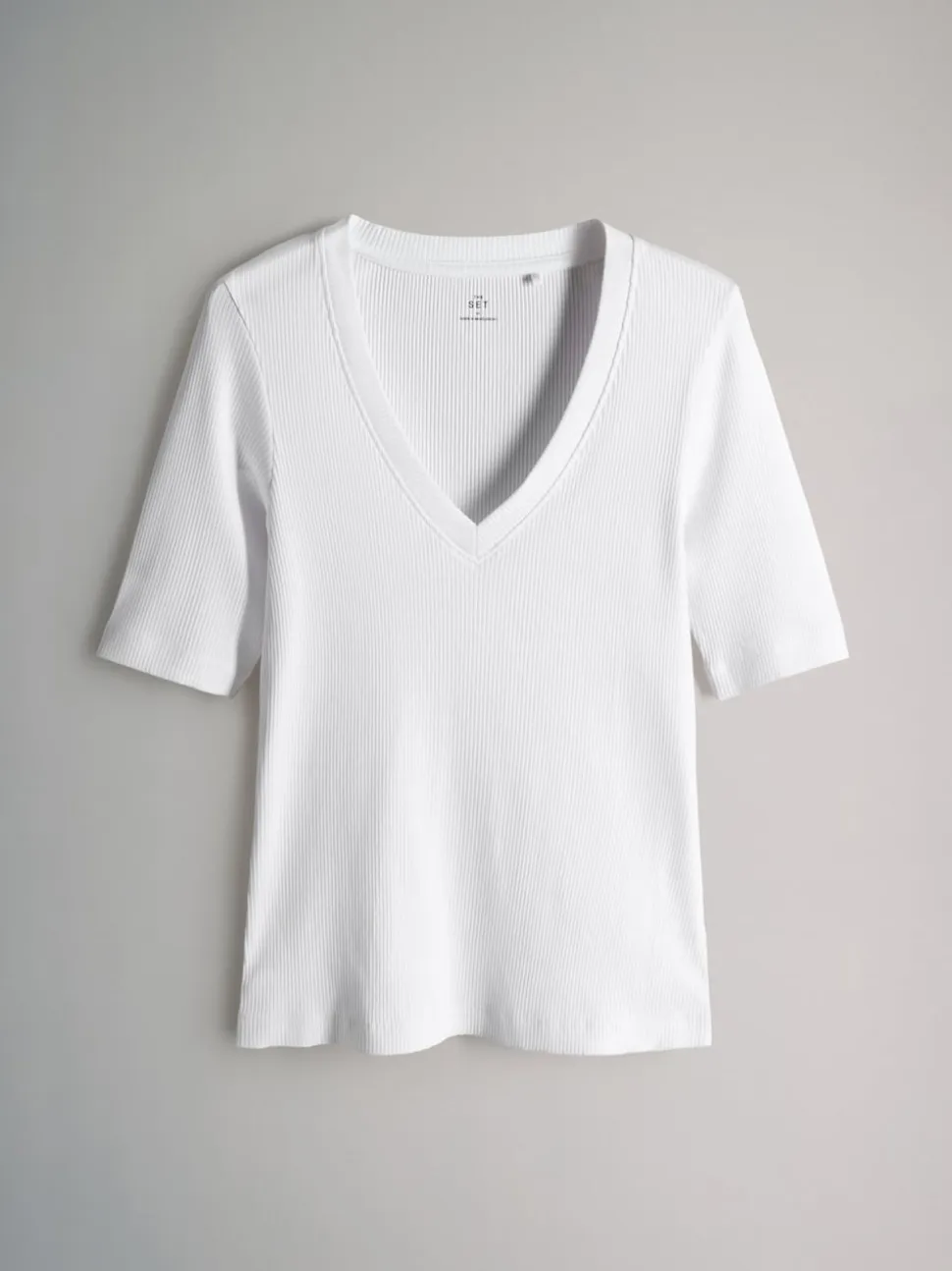 The Set Multi 5 Pack V-Neck Short Sleeve Ribbed T-Shirts