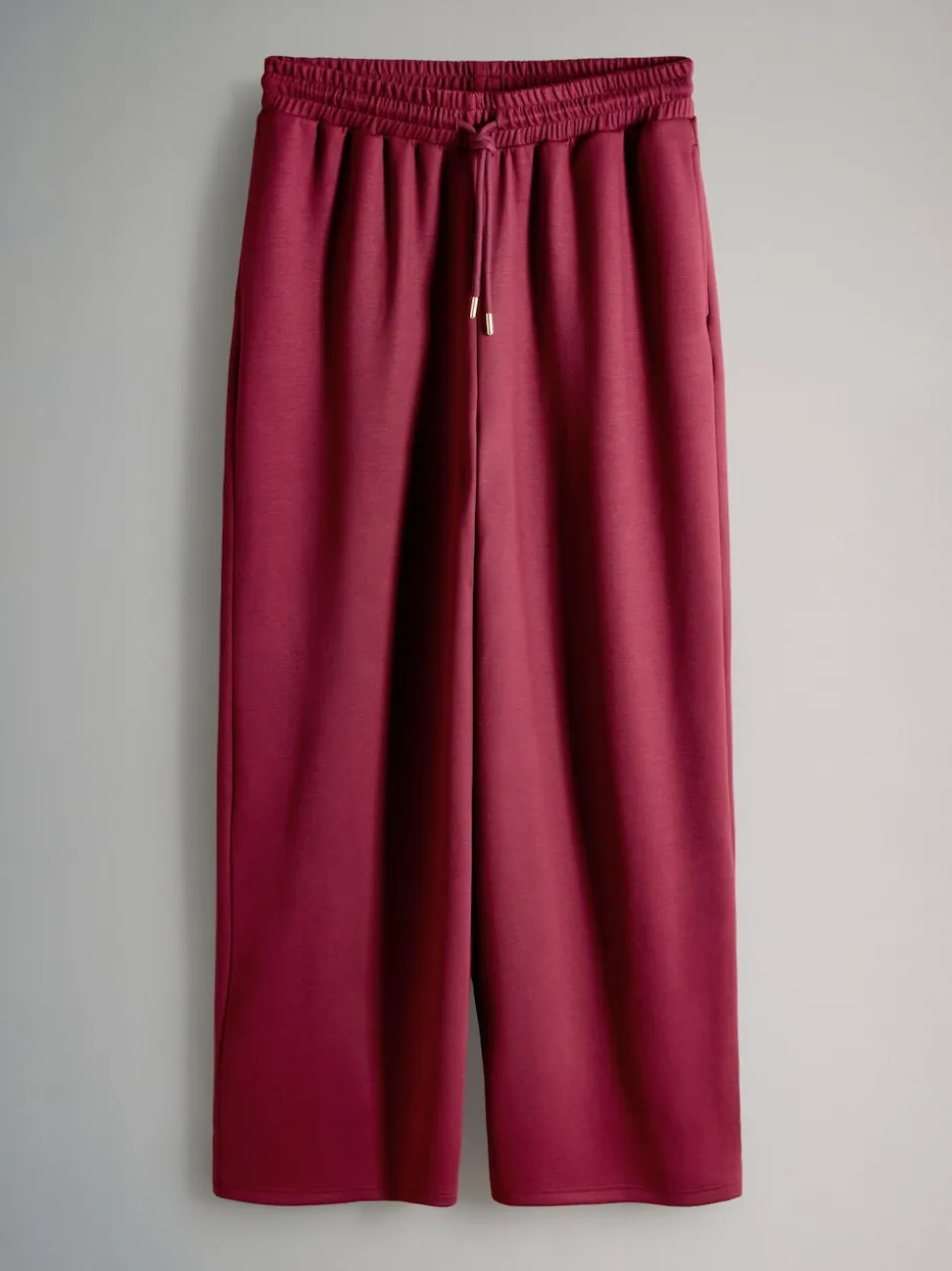 The Set Oversized Modal Zip Through Sweatshirt & Joggers Set Burgundy Red