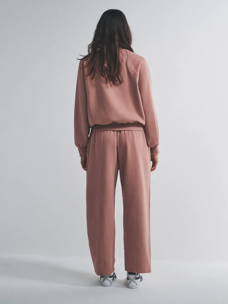 The Set Pink Oversized Raglan Sweatshirt and Barrel Leg Jogger Co-Ord Set