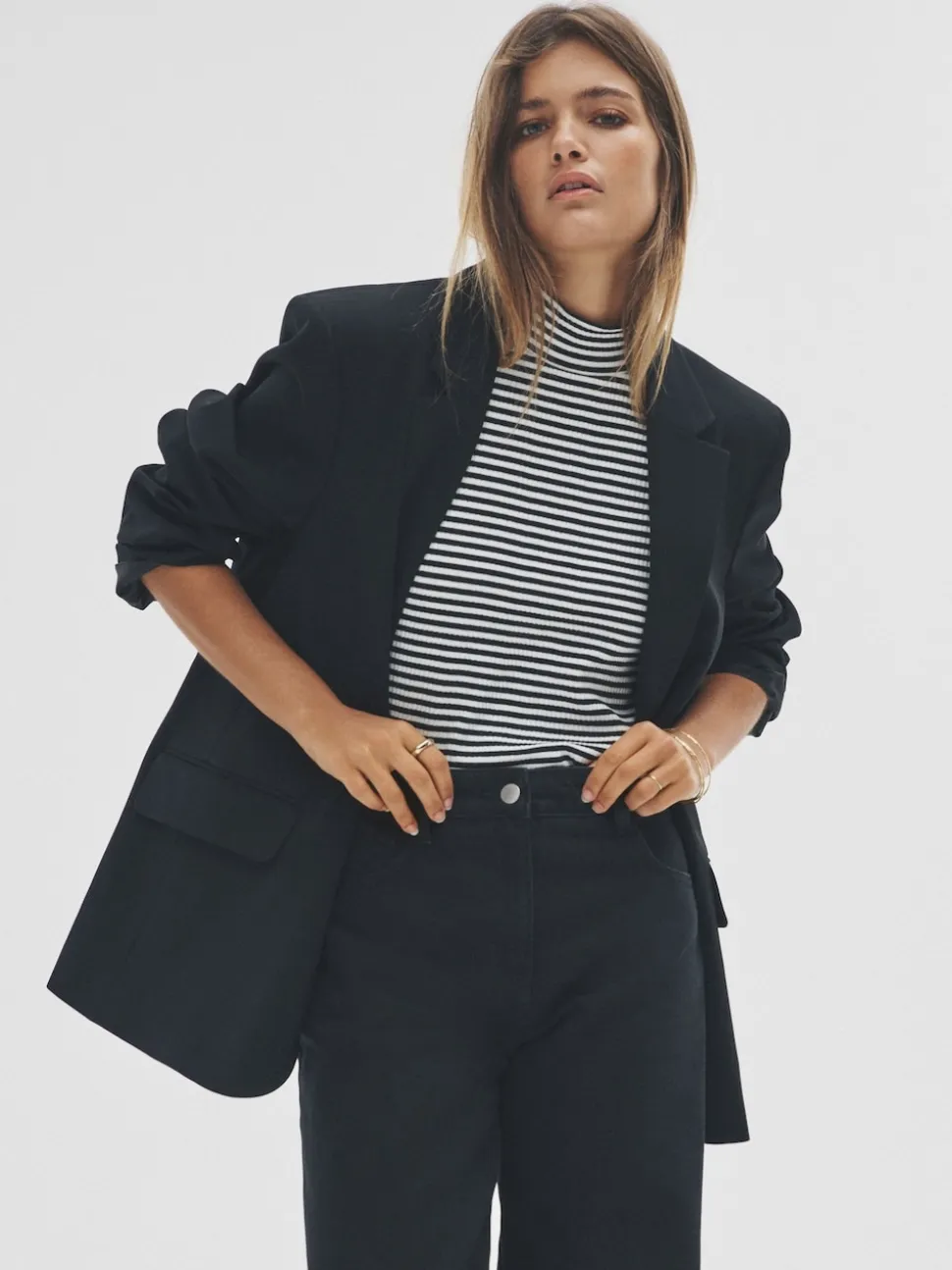 The Set Single Breasted Blazer Black