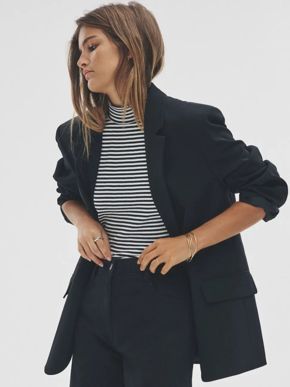 The Set Single Breasted Blazer Black