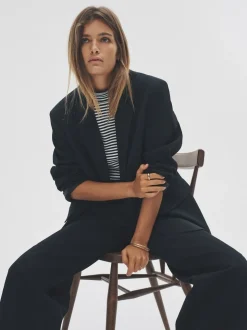 The Set Single Breasted Blazer Black