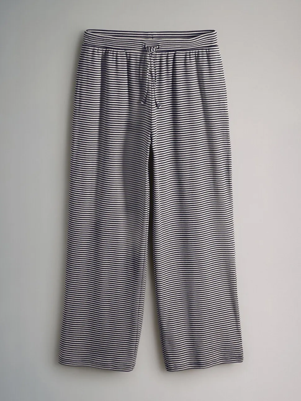 The Set Stripe 2 Pack Button Through Long Sleeve Top and Drawstring Trousers Co-Ord Set