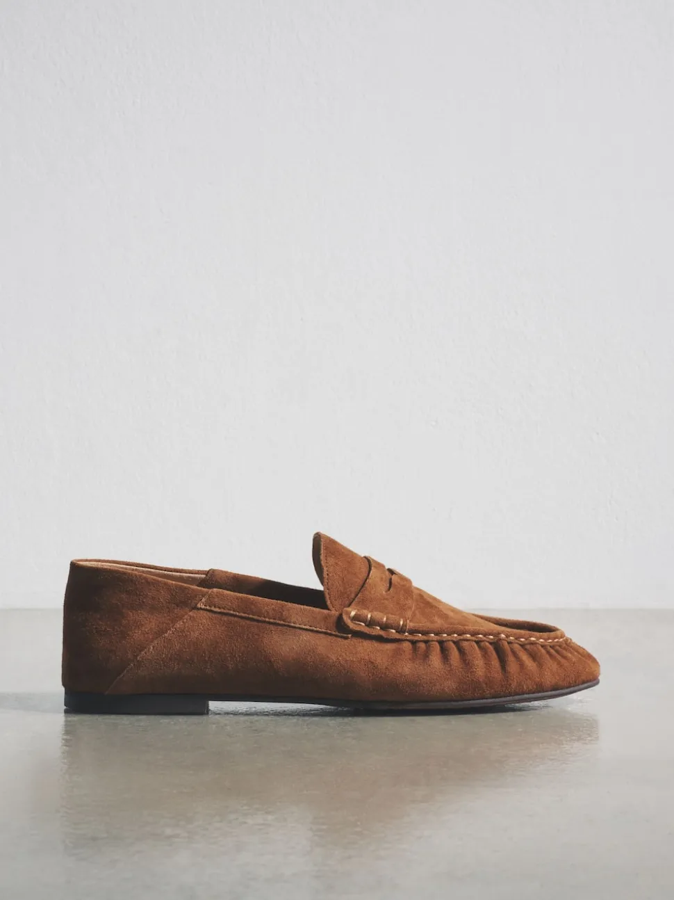 The Set Tan Brown Premium Suede Loafers