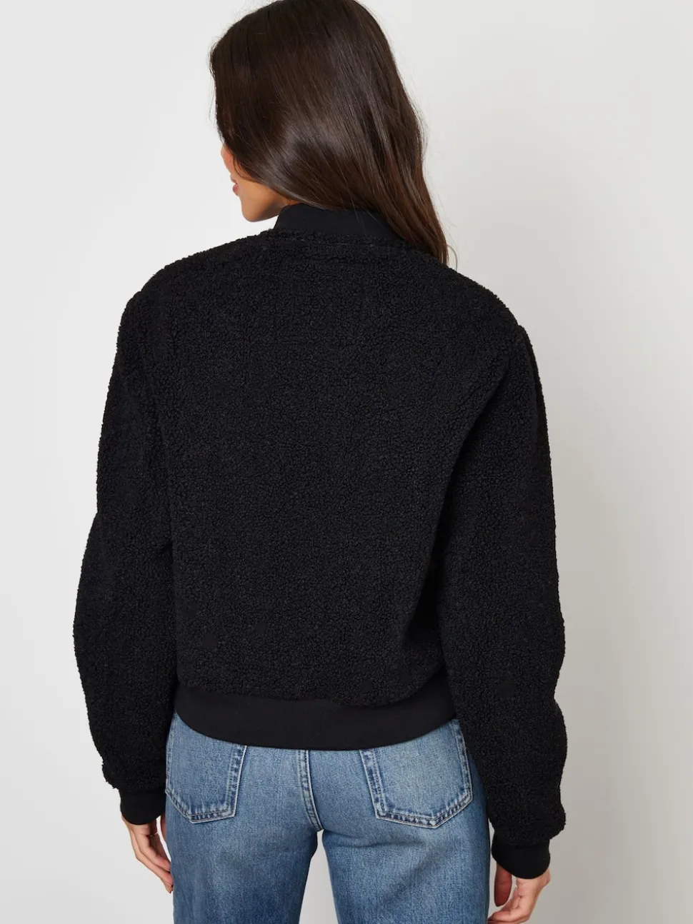 Threadbare Black Borg Bomber Jacket