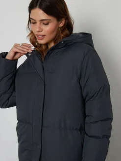 Threadbare Black Maxi Puffer Jacket