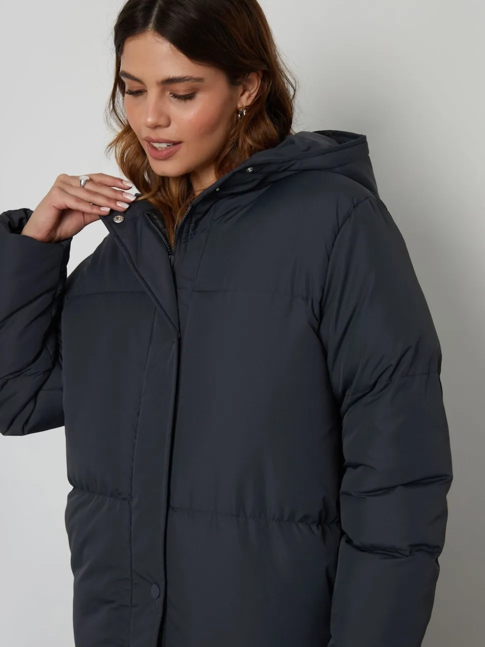 Threadbare Black Maxi Puffer Jacket